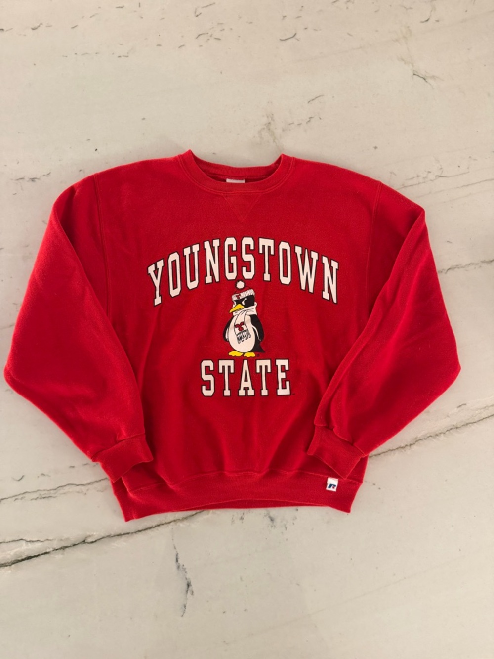 Vintage 90s Russell Athletic Youngstown State College Pullover Sweatshirt Size S